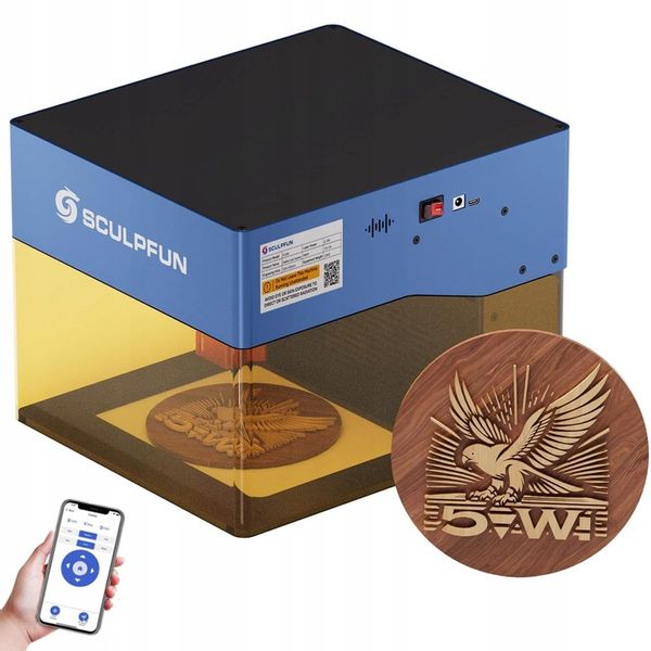 Grawerka laserowa Micro Desktop 10000mm/min SCULPFUN iCube Pro 5W 130*130mm zdjęcie 8