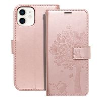 Kabura MEZZO Book do IPHONE 12 / 12 PRO drzewo złoty róż