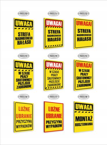 Tabliczka znak informacyjny dibond 20X15 UWAGA MATERIAŁY ŁATWO ZAPALNE na Arena.pl