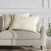 Zestaw 2 poszewek welwetowych z falbaną SIDE 50x70 kremowa AmeliaHome