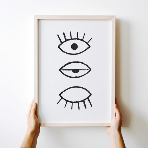 Plakat ilustracja oko oczy 70x100 cm na Arena.pl