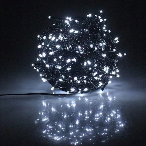 DŁUGIE LAMPKI CHOINKOWE ŚWIATEŁKA ŚWIATECZNE OZDOBNE BIAŁY ZIMNY 200LED na Arena.pl
