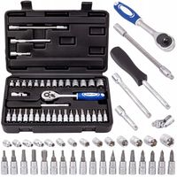 ZESTAW KLUCZY NASADOWYCH NASADKI TORX BITY 38 1/4" KLUCZE NASADOWE