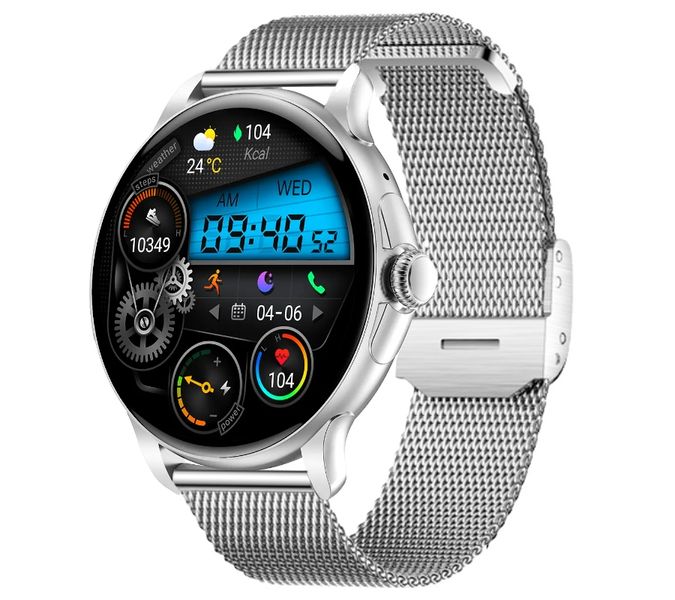 smartwatch damski rubicon rncf35 silver bransoleta + pasek zdjęcie 2