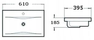 Szafka łazienkowa Viki 60 z umywalką biała (GOLD) na Arena.pl