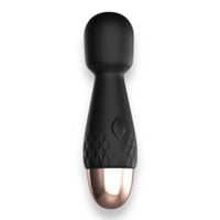 Power Escorts - Mini Wand De Luxe - Black - 11,6 Cm / 4.5 Inch Silicone Wa
