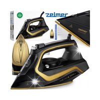 ŻELAZKO PAROWE ZELMER GoldenGlide ZIR2620 2600W 35g/min CZARNE ZŁOTE