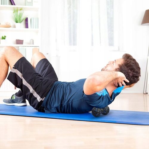 PODWÓJNA PIŁKA DO MASAŻU ROLLER SILIKONOWY 63MM MASAŻER LACROSSE CROSSFIT na Arena.pl