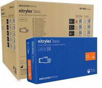 rękawice nitrylowe 100 szt. nitrylex basic dark blue 6-xs - 10 kpl.