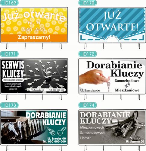 BANER REKLAMOWY 100x50cm projekt w cenie oczkowany ARTYKUŁY BHP na Arena.pl