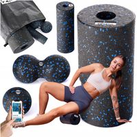 Zestaw Rollerów do Masażu 4w1 FIZYO Wałek Duży + Mały + Piłka +