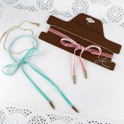 Naszyjnik Choker Velvet Chain - Miętowy N485M na Arena.pl