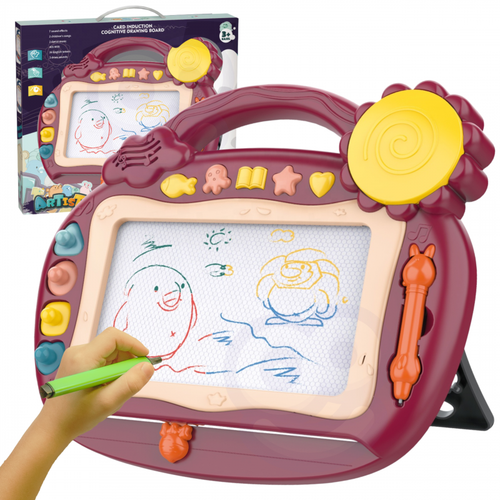 WOOPIE Znikopis Tablica Magnetyczna Kolorowa Stempelki Bordowy na Arena.pl