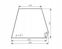 szyba boczna - bok ciągnika Ursus C-360 kabina czeska nowy typ