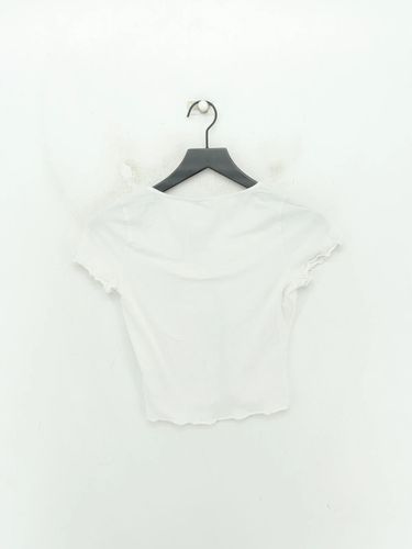 Monki Top damski Biała bawełna z elastanem S na Arena.pl