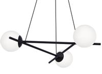 Lampa wisząca Arton K-4966 z kulistymi kloszami biała czarna