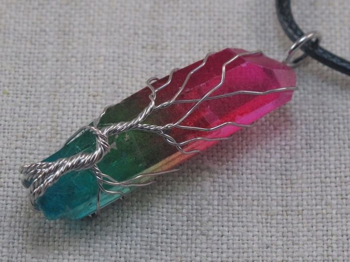 WISIOREK kamień KWARC TĘCZOWY drzewo ŻYCIA [W301] zdjęcie 3