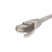Patchcord RJ45, Netrack osłonka zalewana, kat. 6 FTP/STP, 1m szary