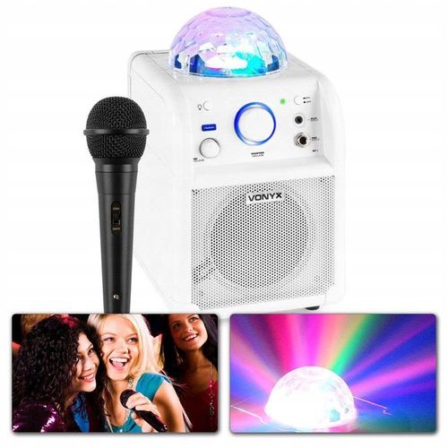 Głośnik BLUETOOTH KARAOKE USB LED KULKA+ mikrofon na Arena.pl