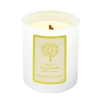 świeca sojowa zapachowa w szklanym słoiku, zapach pomarańcza i cynamon.