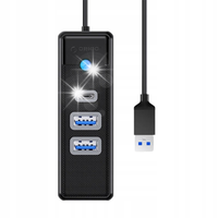 Hub USB-A Orico PWC2U-U3-015-BK-EP 2x USB 3.1 + USB-C czarny