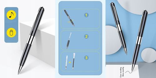 DŁUGOPIS MINI DYKTAFON SZPIEGOWSKI PENDRIVE 15H HQ Do Podsłuchu Detekcja na Arena.pl