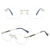 Bezramkowe okulary zerówki do komputera z filtrem Blue Light 25188B złoty