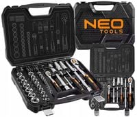 NEO TOOLS Klucze Nasadowe 1/2" 1/4" Zestaw Narzędzi 73 el. Walizka