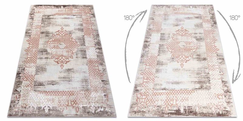 RUG/LU/IONA/FRAME3/BEIGE+PINK/160x220 zdjęcie 3