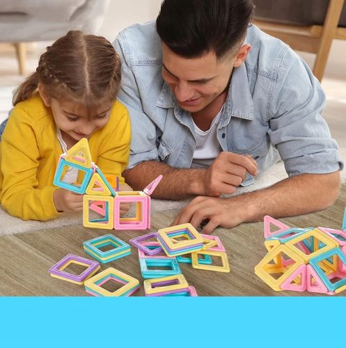 MAGNETYCZNE KLOCKI KONSTRUKCYJNE, 40 KLOCKÓW MAGNETYCZNYCH DLA DZIECI na Arena.pl