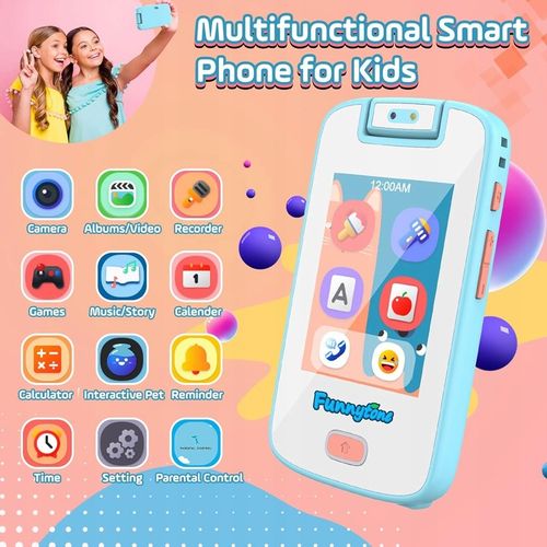 Smartfon dla dzieci z kamera i 12 grami Rozrywka i nauka pamięć (Niebieski) na Arena.pl