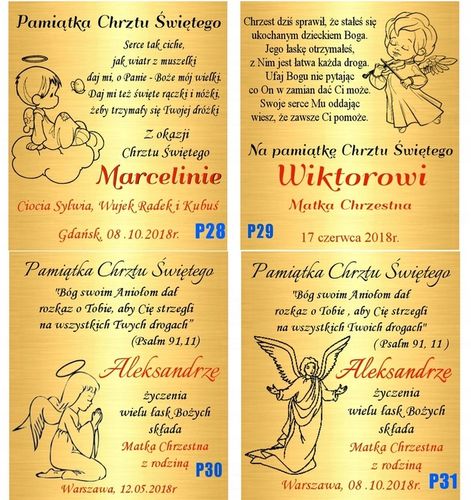 Łańcuszek Złoty Medalik Chrzest Komunia Grawer na Arena.pl