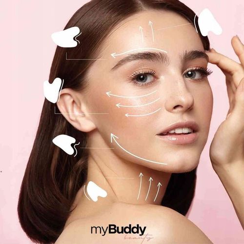 myBuddy Kamień Gua Sha do Masażu Twarzy Różowy Kwarc na Arena.pl