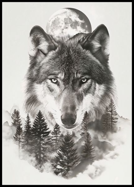 Plakat 64x90cm Wilczy Duch Lasu zdjęcie 2