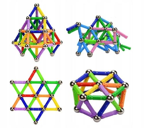 KLOCKI MAGNETYCZNE UKŁADANKA KONSTRUKCYJNE 250 SZT na Arena.pl