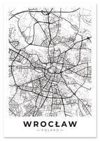Plakat mapa plan miasta Wrocław 70x100 cm