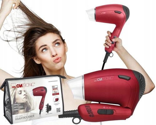 SUSZARKA DO WŁOSÓW MAŁA LEKKA SKŁADANA TURYSTYCZNA PODRÓŻNA 1300W JONIZACJA na Arena.pl