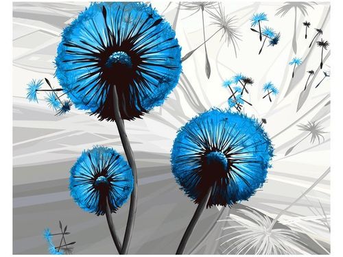 40CM 50CM OBRAZEK ŚCIENNY DMUCHAWCE NIEBIESKIM DRUK PŁÓTNO OBRAZ na Arena.pl