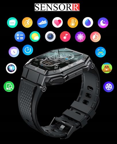 MOCNY WOJSKOWY ZEGAREK MĘSKI SMARTWATCH ROZMOWY SMS POLSKIE MENU ORYGINALNY na Arena.pl