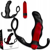 MASAŻER PROSTATY SEX STYMULATOR korek ANALNY PIERŚCIEŃ NA PENISA JĄDRA