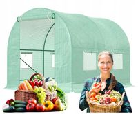 Tunel Foliowy Szklarnia Ogrodowa Namiot Foliowy Stelaż Foliak 2x2m Dodatki