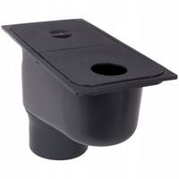 Osadnik rynnowy DOLNY 110 GRAFIT wpust deszczowy z koszem rv254