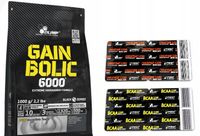 ZESTAW ODŻYWEK SUPLEMENTOW NA MASĘ CIAŁA GAINER BCAA KREATYNA DUŻA MASA XXL