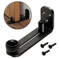 Prowadnik dolny pozycjoner do drzwi przesuwnych 1szt CZARNY ALUMINIUM