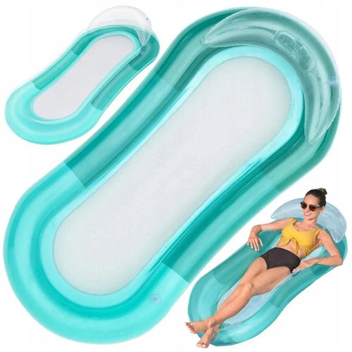 MATERAC DMUCHANY DO PŁYWANIA PONTON PŁYWAJĄCY DO BASENU NAD WODĘ 160X75 cm na Arena.pl