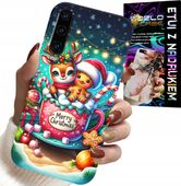 ETUI DO HUAWEI P30 - RENIFER Z PIERNIKIEM MERRY CHRISTMAS