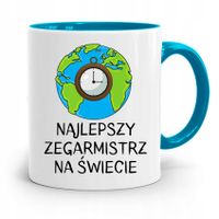 Kubek Błękitny Dla Zegarmistrza Najlepszy Na Z Nadrukiem Ze Zdjęciem