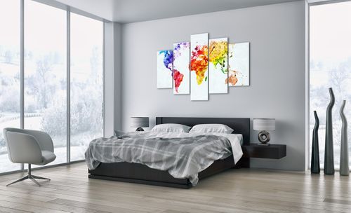 Obraz Na Płótnie - Mapa Kontynent - 150X100 Cm - Ea150X100-2799 na Arena.pl