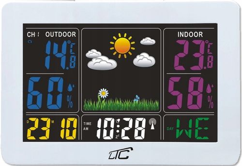 DOKŁADNA STACJA POGODOWA BEZPRZEWODOWY TERMOMETR AUTOMATYCZNA DATA GODZINA na Arena.pl