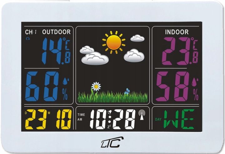 DOKŁADNA STACJA POGODOWA BEZPRZEWODOWY TERMOMETR AUTOMATYCZNA DATA GODZINA zdjęcie 2